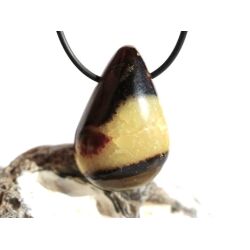 Septarie XL Schmuckstein Cabochon / Trommelstein gebohrt - Sonderqualität - ca. 3,9 cm x 2,5 cm x 1,6 cm