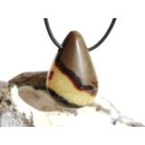 Septarie XL Schmuckstein Cabochon / Trommelstein gebohrt - Sonderqualität - ca. 3,9 cm x 2,5 cm x 1,6 cm