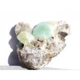 Apophyllit gr&uuml;n mit Stilbit Kristallstufe / Rohstein...