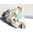 Apophyllit grün mit Stilbit Kristallstufe / Rohstein - Rarität - ca. 3,9 cm x 3,3 cm x 1,1 cm