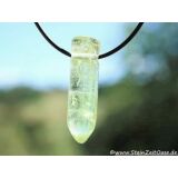 Heliodor (Beryll) XXL Schmuckstein / Kristallstab gebohrt - AAA-Sonderqualit&auml;t - Rarit&auml;t - Handarbeit - ca. 4,3 cm x 1,2 cm x 1 cm