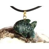 Moosachat grün "Fisch" Schmuckstein...