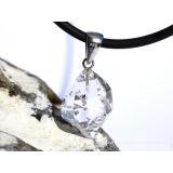 Herkimer Diamant Doppelender Kristall Anh&auml;nger Silber&ouml;se - AA-Sonderqualit&auml;t - Rarit&auml;t - ca. 3,3 cm x 1,6 cm x 1,4 cm
