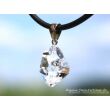 Herkimer Diamant Doppelender Kristall Anh&auml;nger Silber&ouml;se - AA-Sonderqualit&auml;t - Rarit&auml;t - ca. 3,3 cm x 1,6 cm x 1,4 cm