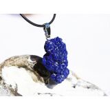 Azurit Kristallstufe / Rohstein Anh&auml;nger Silber&ouml;se - AAA-Sonderqualit&auml;t - Rarit&auml;t - ca. 4,4 cm x 2,3 cm x 1,5 cm