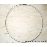 Stahlreifen / Halsreif mit Drehverschluss - stahlgrau / silber - 1 dickere Kordel (1 mm) - ca. 50 cm -