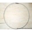 Stahlreifen / Halsreif mit Drehverschluss - stahlgrau / silber - 1 dickere Kordel (1 mm) - ca. 50 cm -