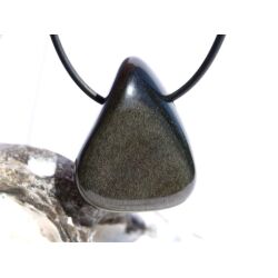 Goldobsidian Trommelstein / Schmuckstein gebohrt - AA-Sonderqualität - ca. 3,3 cm x 2,7 cm x 1,6 cm