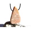 Baryt apricot (Schwerspat) XXXL Schmuckstein / Scheibenstein gebohrt - Handarbeit - Sonderqualität - Fairer Handel - ca. 5,9 cm x 3,7 cm x 0,8 cm