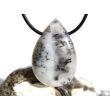 Dendritenchalcedon XL Schmuckstein Cabochon gebohrt - Sonderqualität - ca. 3,7 cm x 2,4 cm x 1,2 cm