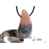 Hydrogrossular (Granat) XXL Trommelstein gebohrt - Sonderqualit&auml;t - ca. 4,6 cm x 2,6 cm x 1,5 cm