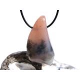 Hydrogrossular (Granat) XXL Trommelstein gebohrt - Sonderqualit&auml;t - ca. 4,6 cm x 2,6 cm x 1,5 cm