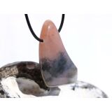 Hydrogrossular (Granat) XXL Trommelstein gebohrt - Sonderqualit&auml;t - ca. 4,6 cm x 2,6 cm x 1,5 cm