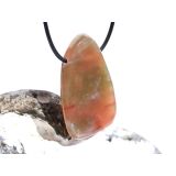 Hydrogrossular (Granat) XXL Schmuckstein / Scheibenstein gebohrt - Sonderqualit&auml;t - Handarbeit - ca. 4,4 cm x 2,8 cm x 0,8 cm