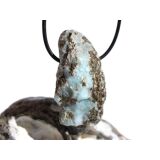 Larimar XXL Rohstein gebohrt  (Pektolith blau) -...