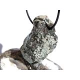 Larimar XXL Rohstein gebohrt  (Pektolith blau) - Rarit&auml;t - ca. 4,4 cm x 3,5 cm x 1,8 cm