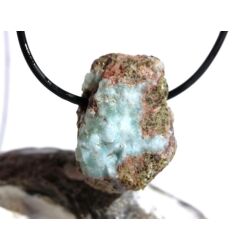 Larimar Rohstein gebohrt  (Pektolith blau) - Rarit&auml;t - ca. 3,1 cm x 2,3 cm x 1,6 cm