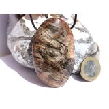 Versteinertes Holz XXXL Trommelstein gebohrt - Sonderqualit&auml;t - ca. 6,4 cm x 4 cm x 1,5 cm