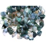 Moosachat gr&uuml;n Trommelsteine mini (S) -...