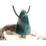 Moosachat gr&uuml;n XL Schmuckstein / Trommelstein gebohrt - Sonderqualit&auml;t - ca. 3,8 cm x 2,5 cm x 1,8 cm
