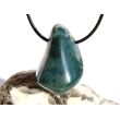 Moosachat gr&uuml;n XL Schmuckstein / Trommelstein gebohrt - Sonderqualit&auml;t - ca. 3,8 cm x 2,5 cm x 1,8 cm