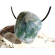 Moosachat grün XXL Schmuckstein / Trommelstein gebohrt - Sonderqualität - ca. 3,9 cm x 3,1 cm x 2,4 cm
