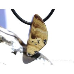 Schalenblende Schmuckstein / Scheibenstein gebohrt (Sphalerit-Wurtzit) - Rarit&auml;t - AA-Sonderqualit&auml;t - Handarbeit - ca. 2,4 cm x 1,2 cm x 0,9 cm