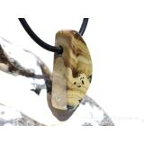 Schalenblende Schmuckstein / Scheibenstein gebohrt (Sphalerit-Wurtzit) - Rarit&auml;t - AA-Sonderqualit&auml;t - Handarbeit - ca. 2,4 cm x 1,2 cm x 0,9 cm