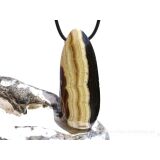 Schalenblende XXXL Schmuckstein Cabochon / Scheibenstein gebohrt - Rarit&auml;t - AA-Sonderqualit&auml;t - ca. 5,9 cm x 2,3 cm x 1,1 cm - Sonderpreis Makel -