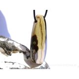 Schalenblende XXXL Schmuckstein Cabochon / Scheibenstein gebohrt - Rarit&auml;t - AA-Sonderqualit&auml;t - ca. 5,9 cm x 2,3 cm x 1,1 cm - Sonderpreis Makel -