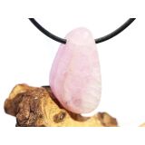 Kunzit rosa (Spodumen) Trommelstein gebohrt -...