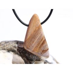 Versteinertes Holz XL Schmuckstein / Scheibenstein gebohrt - Sonderqualit&auml;t - Handarbeit - ca. 3,9 cm x 2 cm x 1,1 cm