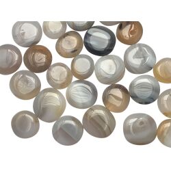 Achat beige Scheibensteine - schöne Qualität - ca. 2,7 - 3,1 cm / ca. 11-13 g