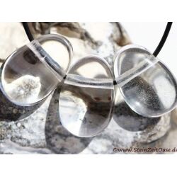 Bergkristall Trommelsteine gebohrt - AA-Sonderqualit&auml;t - ca. 3 - 3,3 cm / ca. 15 g/St