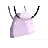 Kunzit rosa "Silberschimmer" Schmuckstein / Scheibenstein gebohrt (Spodumen) - Sonderqualit&auml;t - Rarit&auml;t - Handarbeit - ca. 3,2 cm x 2,9 cm x 1 cm