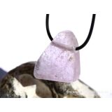 Kunzit rosa "Silberschimmer" Schmuckstein / Scheibenstein gebohrt (Spodumen) - Sonderqualit&auml;t - Rarit&auml;t - Handarbeit - ca. 3,2 cm x 2,9 cm x 1 cm