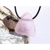 Kunzit rosa "Silberschimmer" Schmuckstein / Scheibenstein gebohrt (Spodumen) - Sonderqualit&auml;t - Rarit&auml;t - Handarbeit - ca. 3,2 cm x 2,9 cm x 1 cm