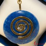 Donuthalter "Spirale" - 925iger Silber, vergoldet, gl&auml;nzend f&uuml;r 30 mm Donuts