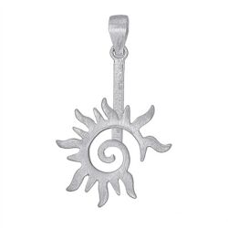 Donuthalter "Flammen-Spirale" 925iger Silber, matt für 30 - 40 mm Donuts