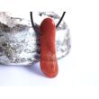 Chalcedon rot (Blutchalcedon) XXL Trommelstein gebohrt - Sonderqualität - Rarität - ca. 5,6 cm x 1,7 cm x 1,4 cm