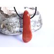 Chalcedon rot (Blutchalcedon) XXL Trommelstein gebohrt - Sonderqualität - Rarität - ca. 5,6 cm x 1,7 cm x 1,4 cm
