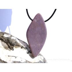 Lavendel-Jade (Jadeit) XXXL Schmuckstein / Scheibenstein gebohrt - Sonderqualität - Handarbeit - ca. 5,9 cm x 2,8 cm x 0,6 cm (Lavendeljade)