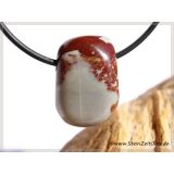 Porzellanit Trommelstein gebohrt - Sonderqualität -...