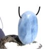 Calcit blau XXXL Schmuckstein Cabochon / Trommelstein gebohrt - AA-Sonderqualität - ca. 5,7 cm x 4 cm x 1,4 cm