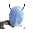 Calcit blau XXXL Schmuckstein Cabochon / Trommelstein gebohrt - AA-Sonderqualität - ca. 5,7 cm x 4 cm x 1,4 cm