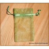 Organzabeutel gr&uuml;n / oliv mit Kordel, klein, ca. 6...