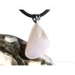 Chalcedon rosa (Rosenchalcedon) Trommelstein Anhänger Silberöse - Sonderqualität - Rarität - ca. 2,6 cm x 1,8 cm x 0,9 cm