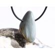 Quarz-Katzenauge (Aqualith, Schillerquarz) Trommelstein gebohrt - Sonderqualität - ca. 3,5 cm x 1,8 cm x 1,2 cm