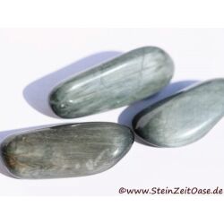 Quarz-Katzenauge (Aqualith, Schillerquarz) XXL Stab-Trommelsteine - Sonderqualität - ca. 4,8 cm / ca. 18 g/St  (GKS)