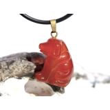 Karneol "Hund" (gebr.) Anh&auml;nger &Ouml;se -...